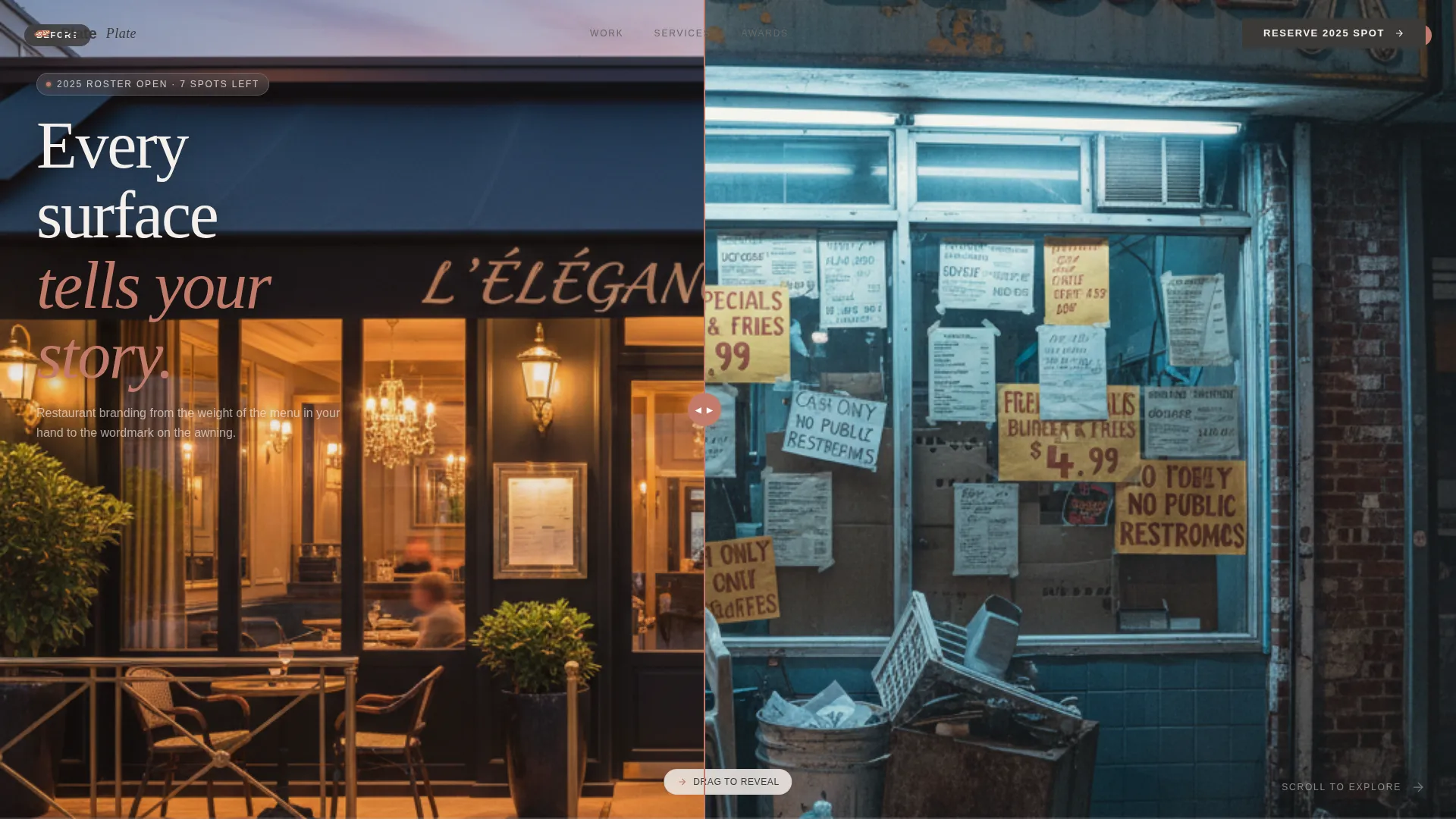 Restaurant Branding Agency Landing Page Template