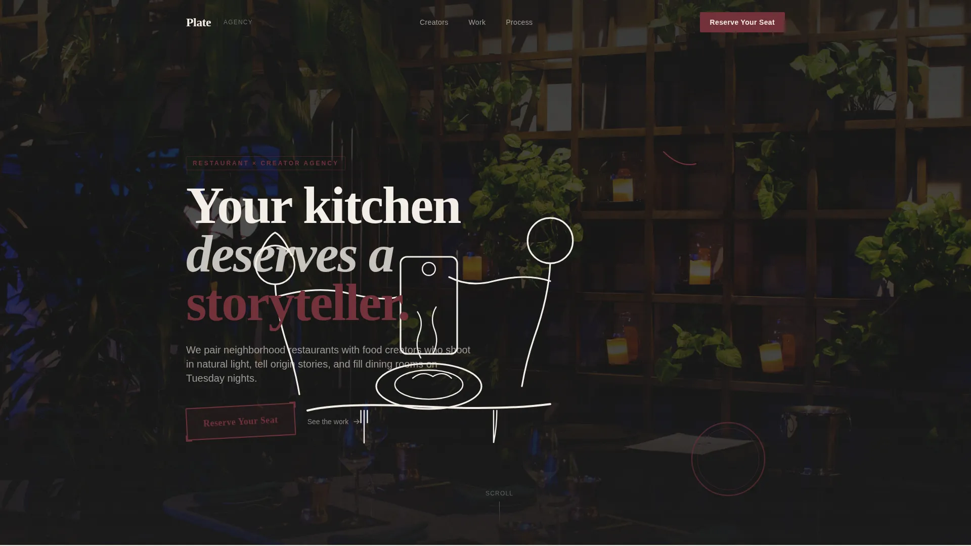 Restaurant Influencer Marketing Agency Landing Page