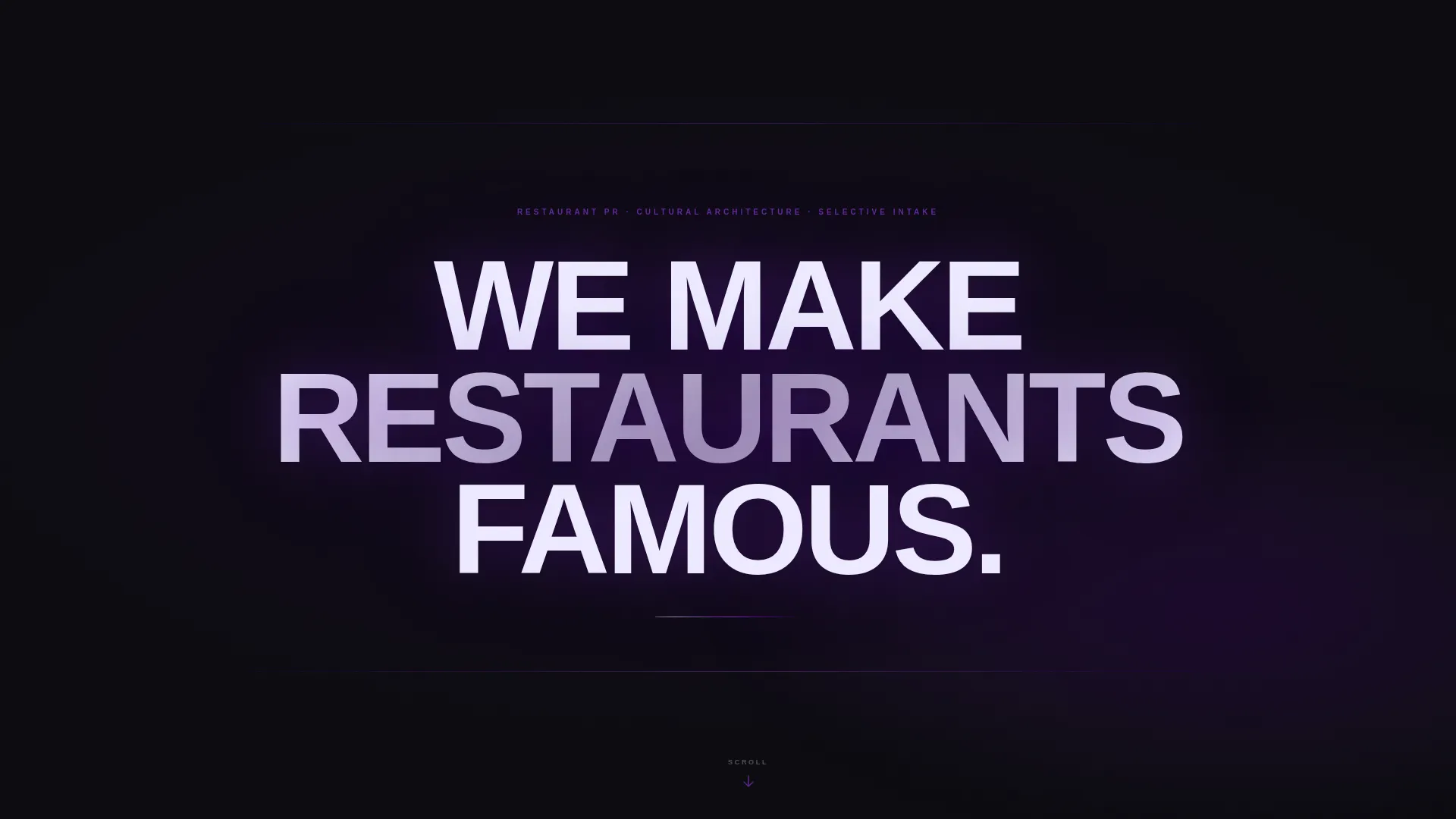 Restaurant PR Agency Landing Page Template