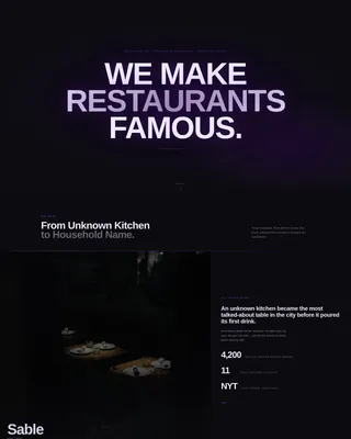 Restaurant PR Agency Landing Page Template