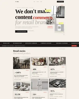 Editorial Retail Content Agency Landing Page Template