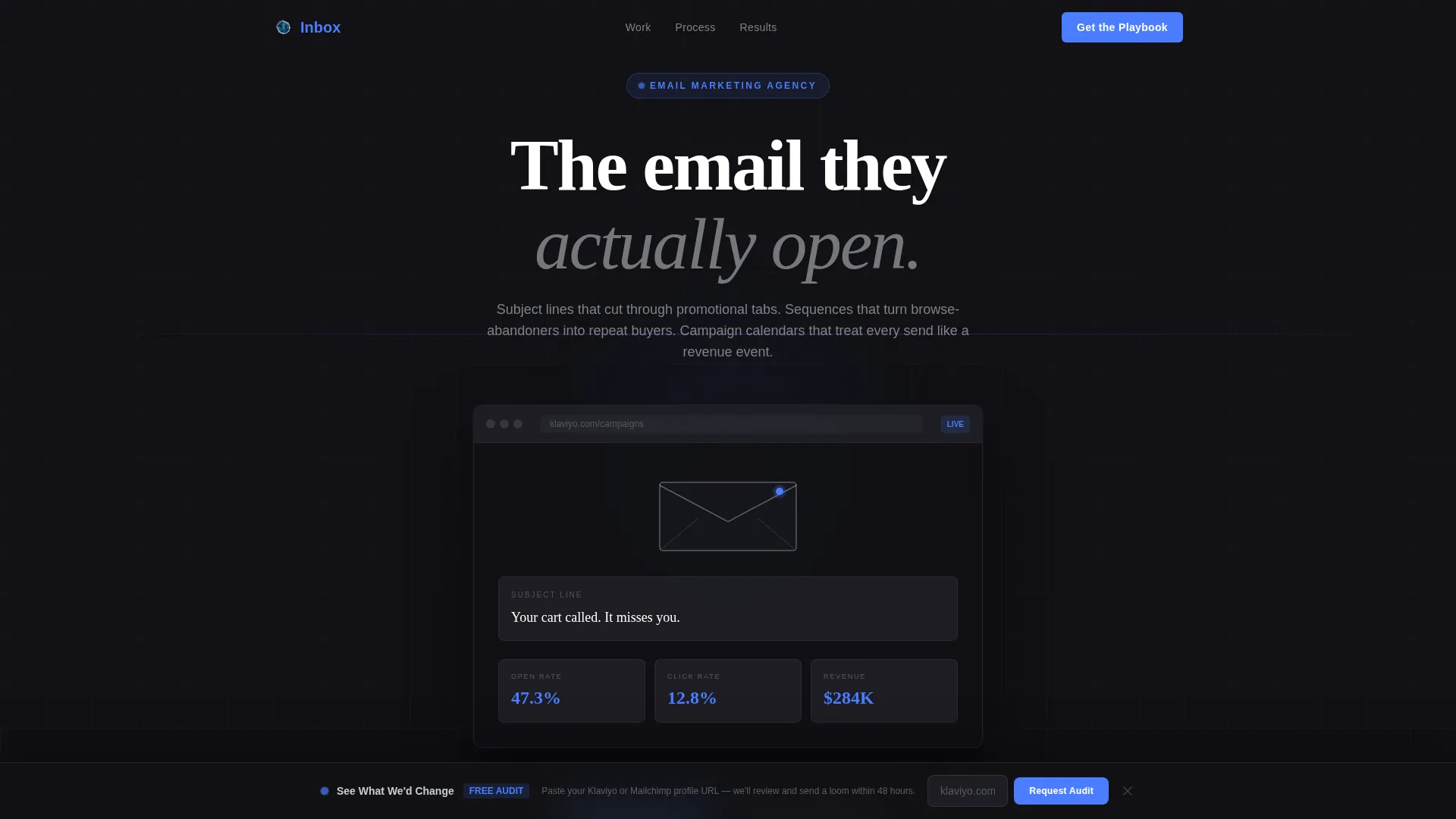 Retail Email Marketing Agency Landing Page Template