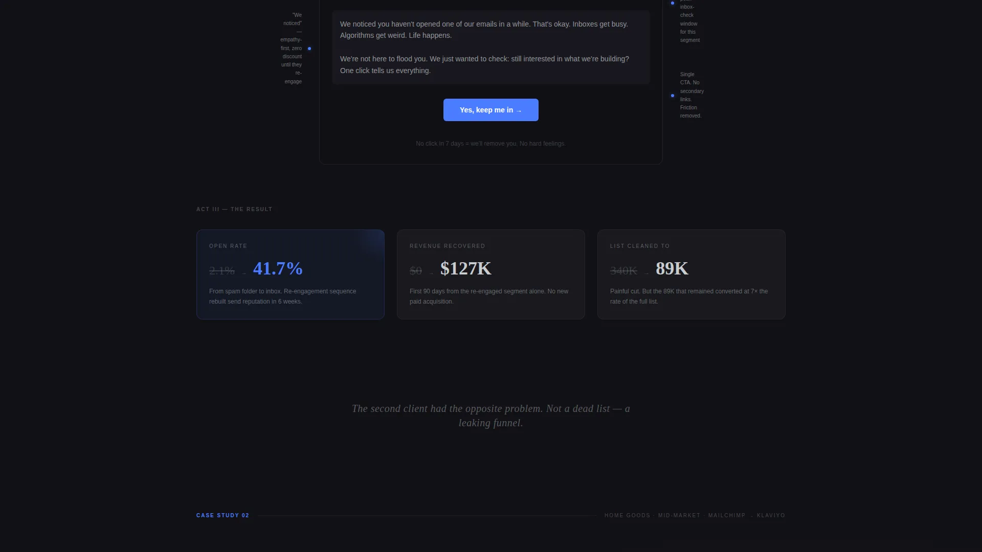 Retail Email Marketing Agency Landing Page Template