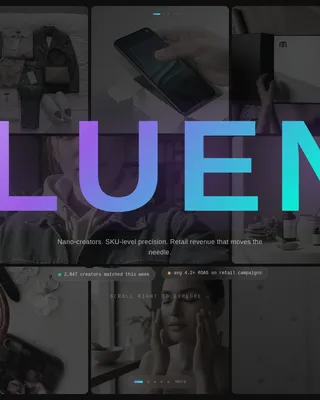 Retail Influencer Marketing Agency Landing Page