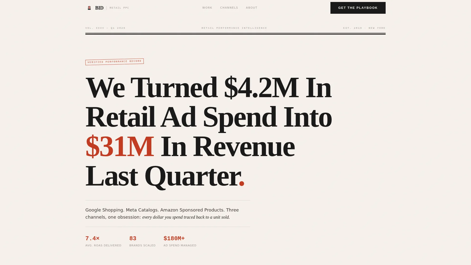 Retail PPC Agency Landing Page Template