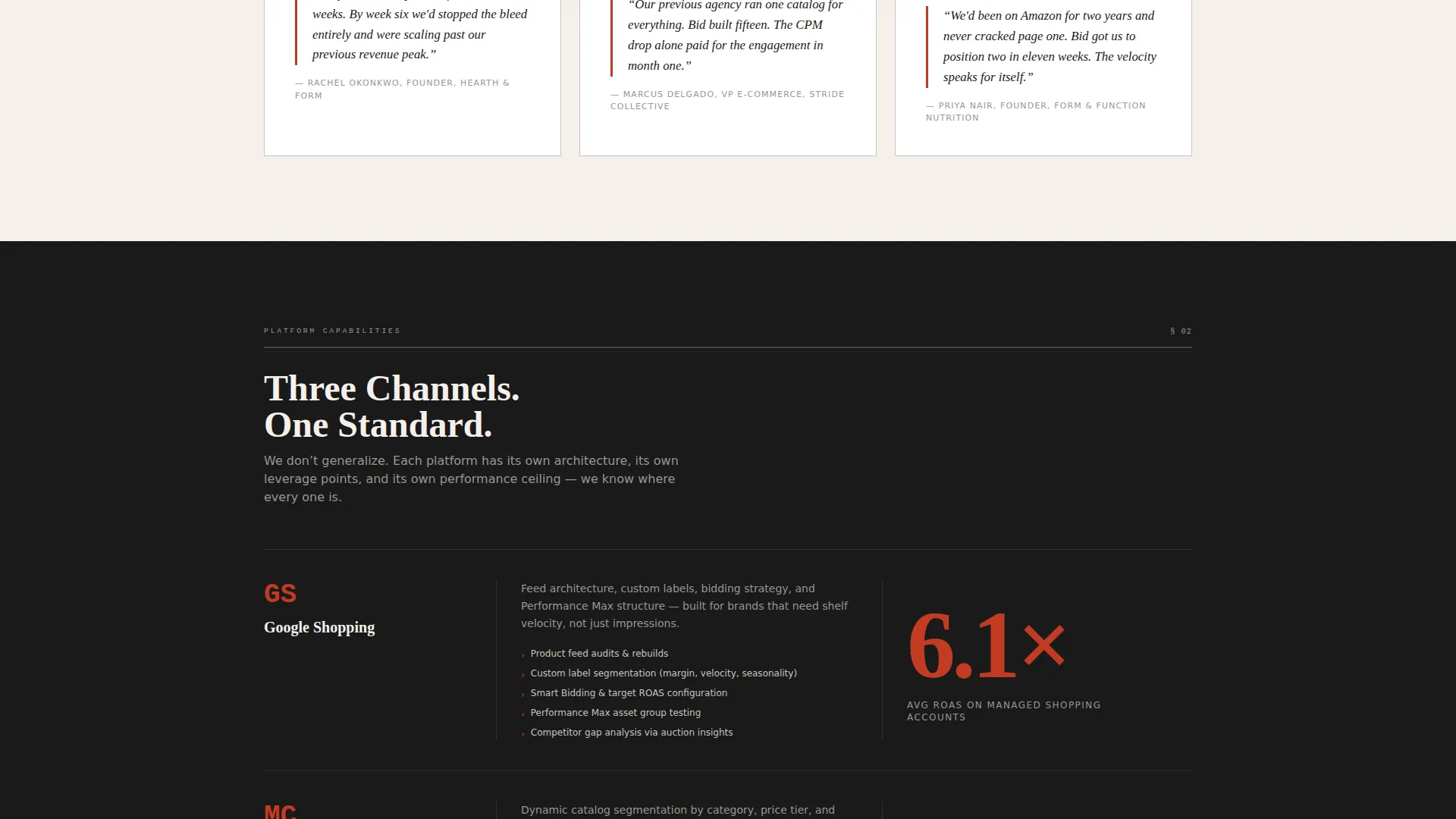Retail PPC Agency Landing Page Template