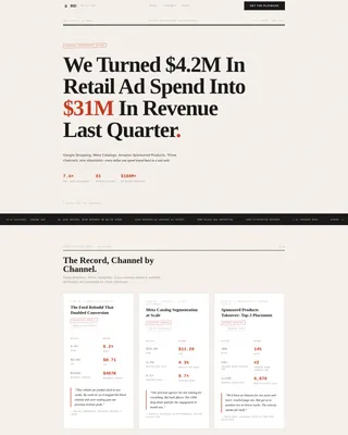Retail PPC Agency Landing Page Template
