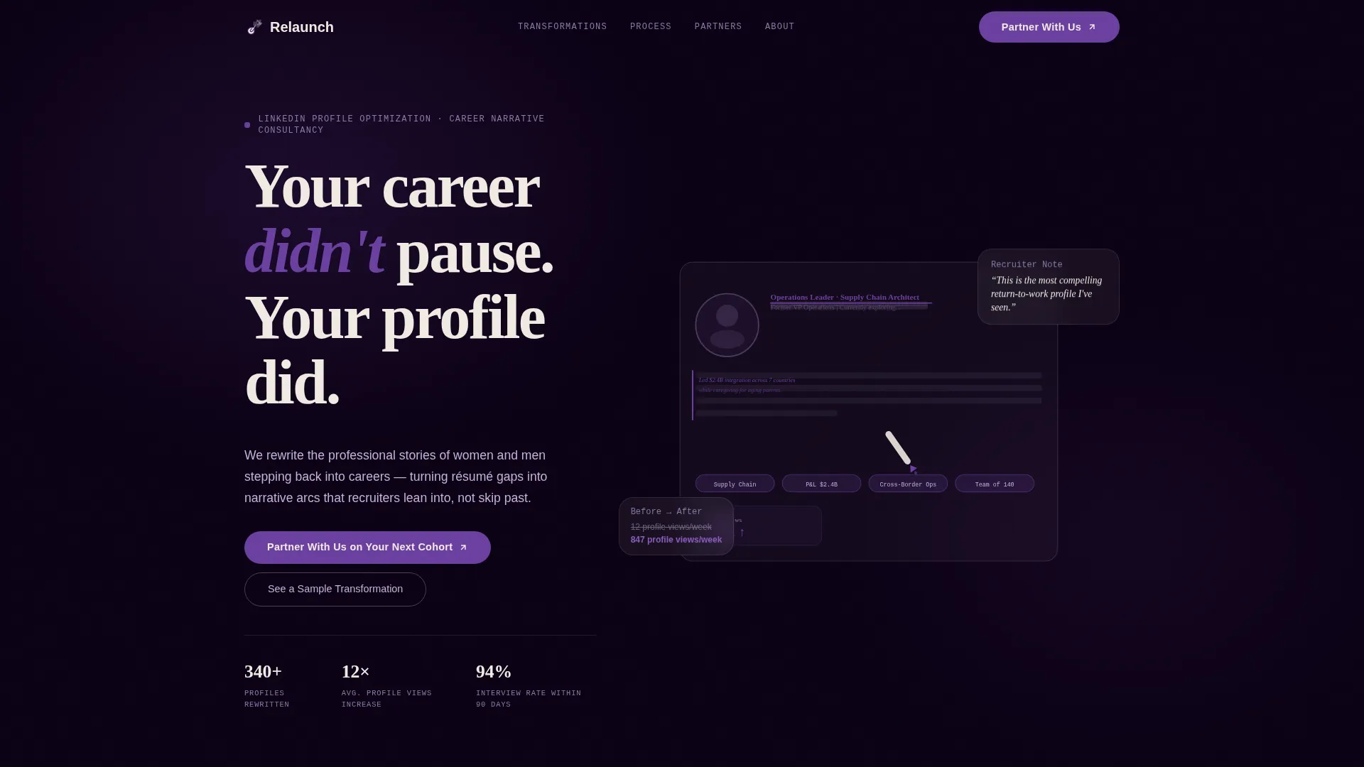 Return to Work (Career Break) Career Careers Website Template