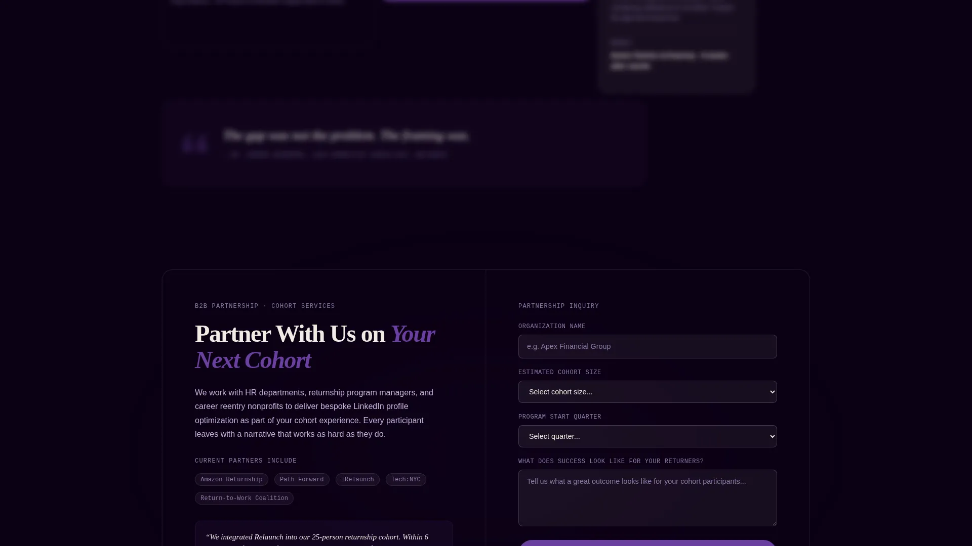 Return to Work (Career Break) Career Careers Website Template