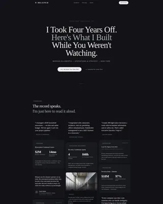 Bold Return-to-Work Personal Brand Landing Page