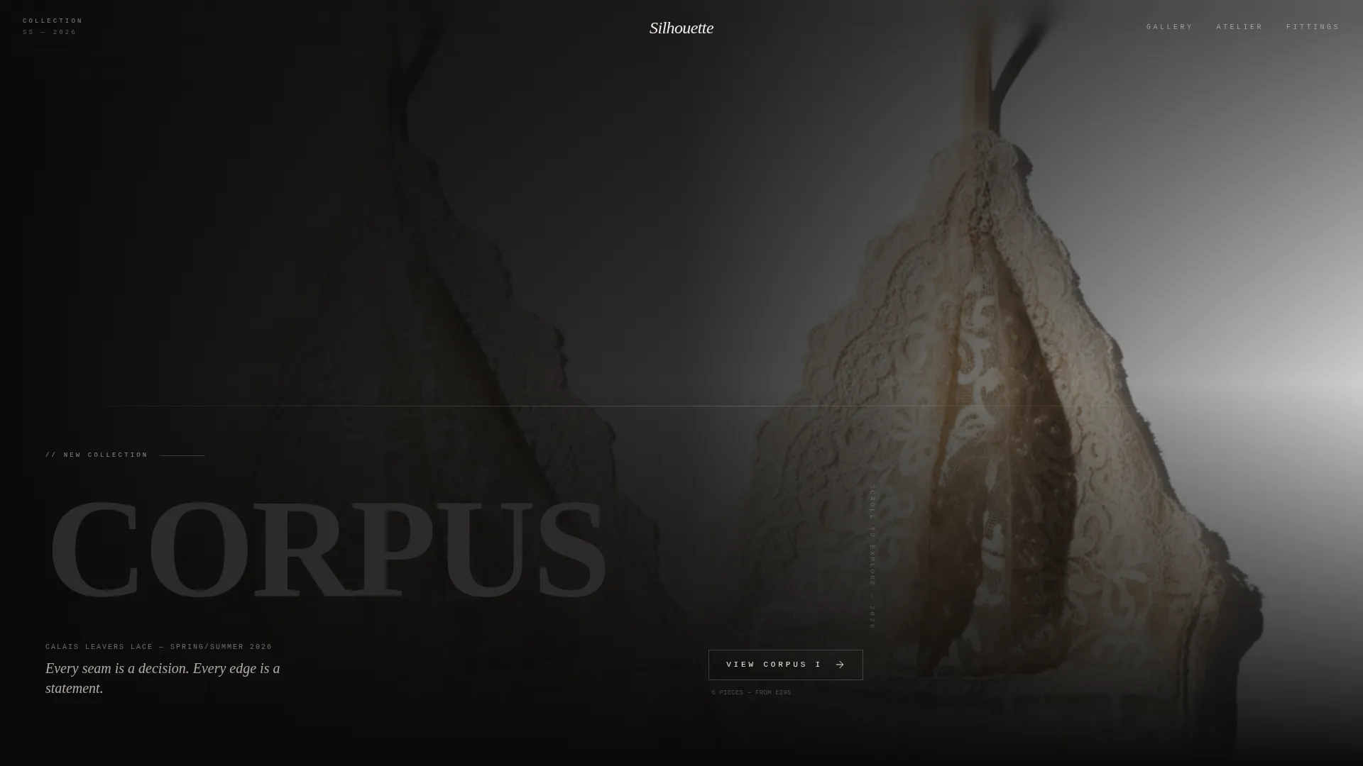 Luxury Lingerie Gallery Landing Page Template