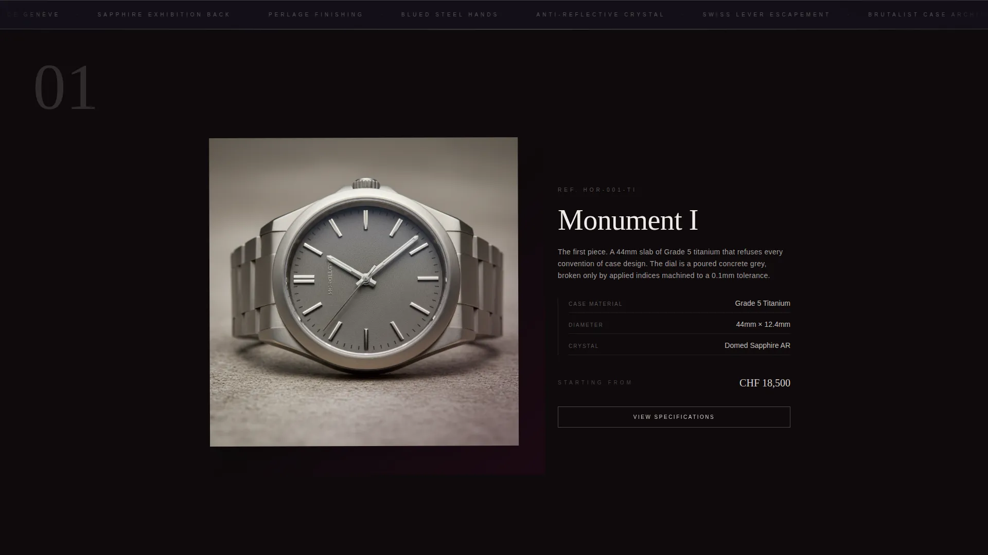 Luxury Watch Gallery Landing Page Template