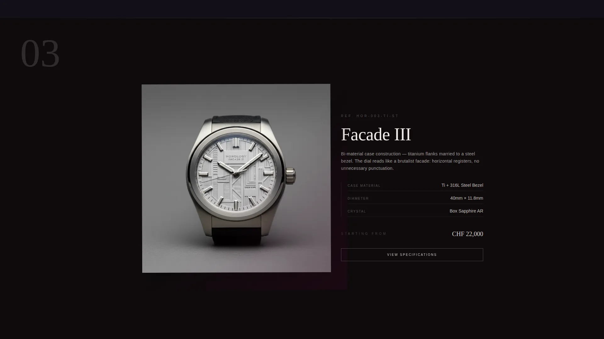 Luxury Watch Gallery Landing Page Template