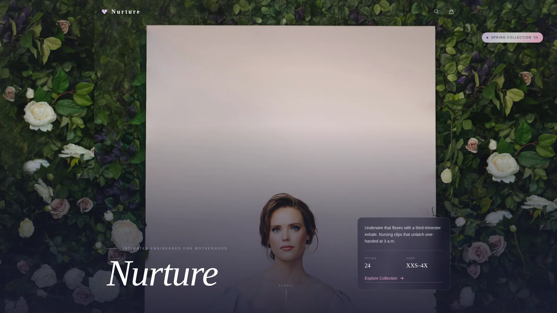 Maternity & Nursing Intimates Landing Page Template