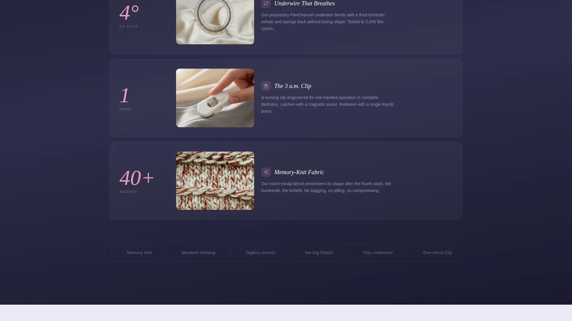Maternity & Nursing Intimates Landing Page Template