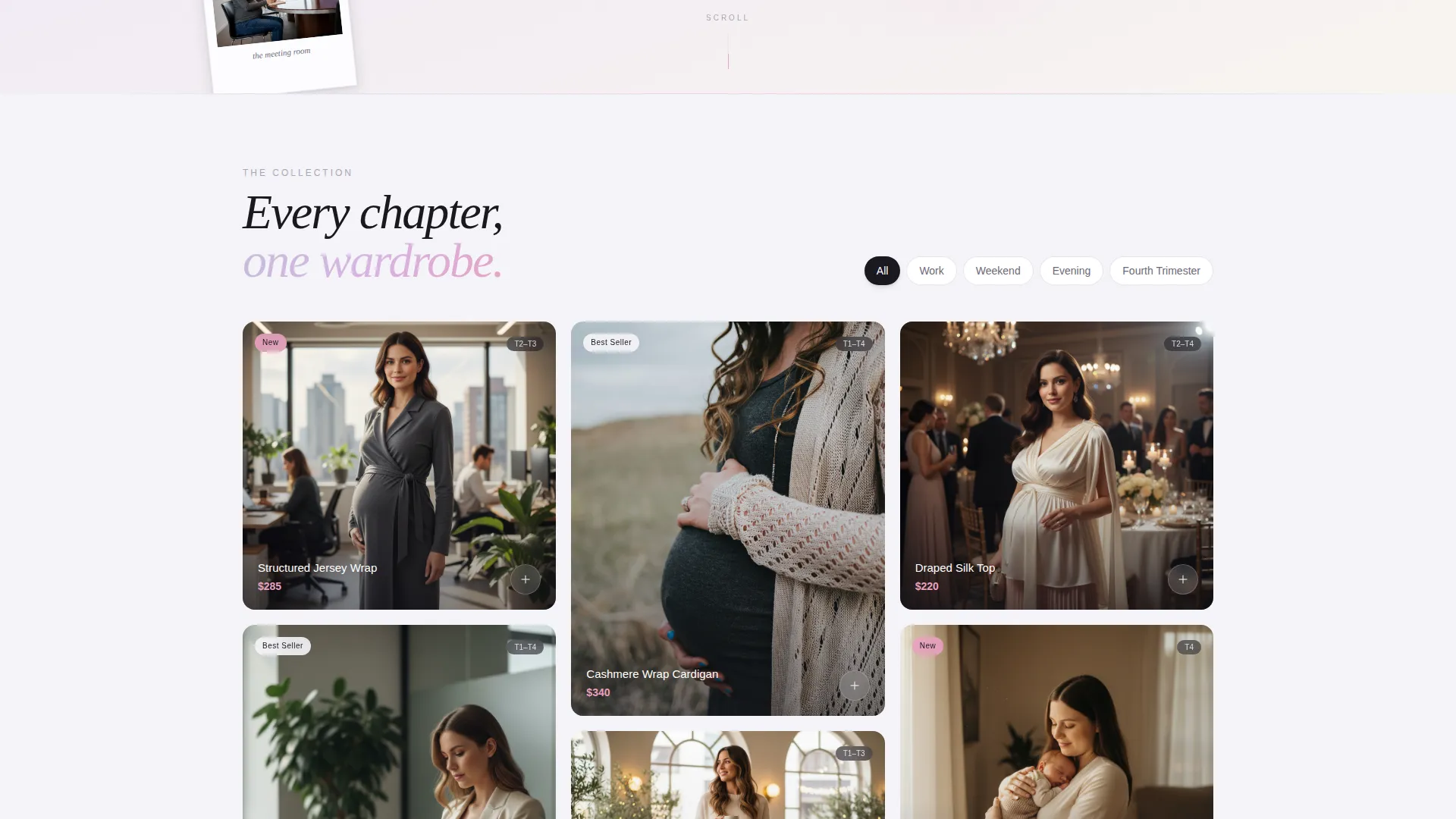 Architectural Maternity Fashion Landing Page Template