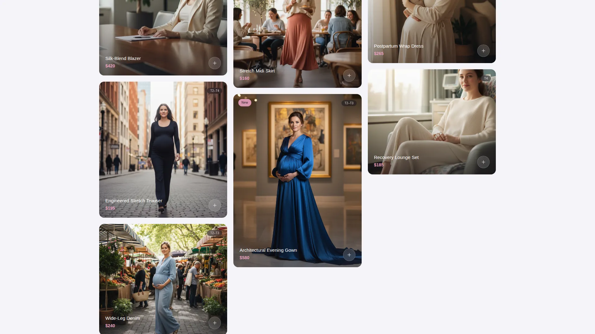 Architectural Maternity Fashion Landing Page Template
