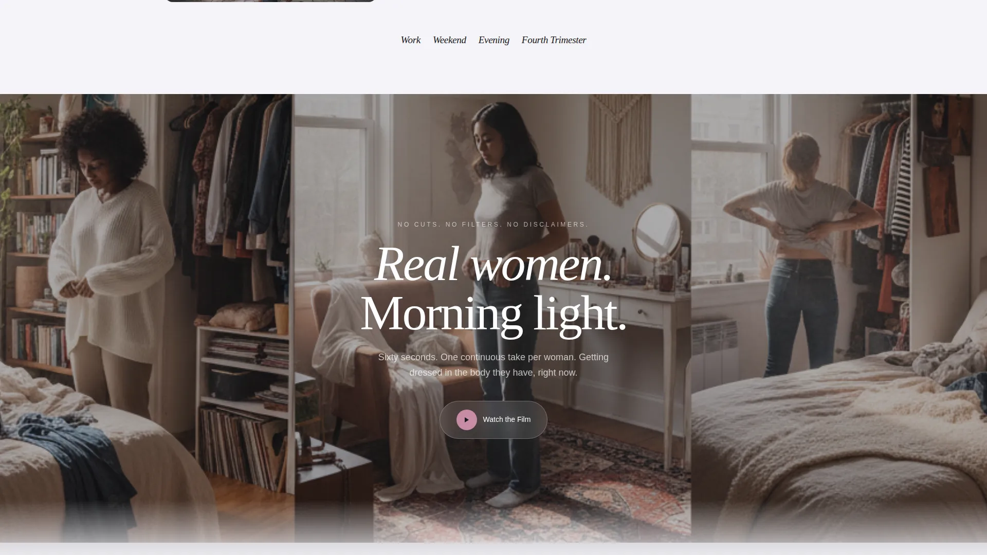 Architectural Maternity Fashion Landing Page Template