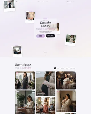Architectural Maternity Fashion Landing Page Template
