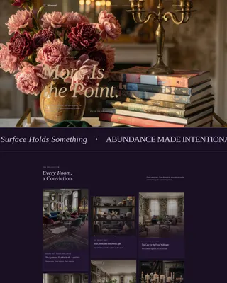 Immersive Maximalist Lifestyle Blog Landing Page