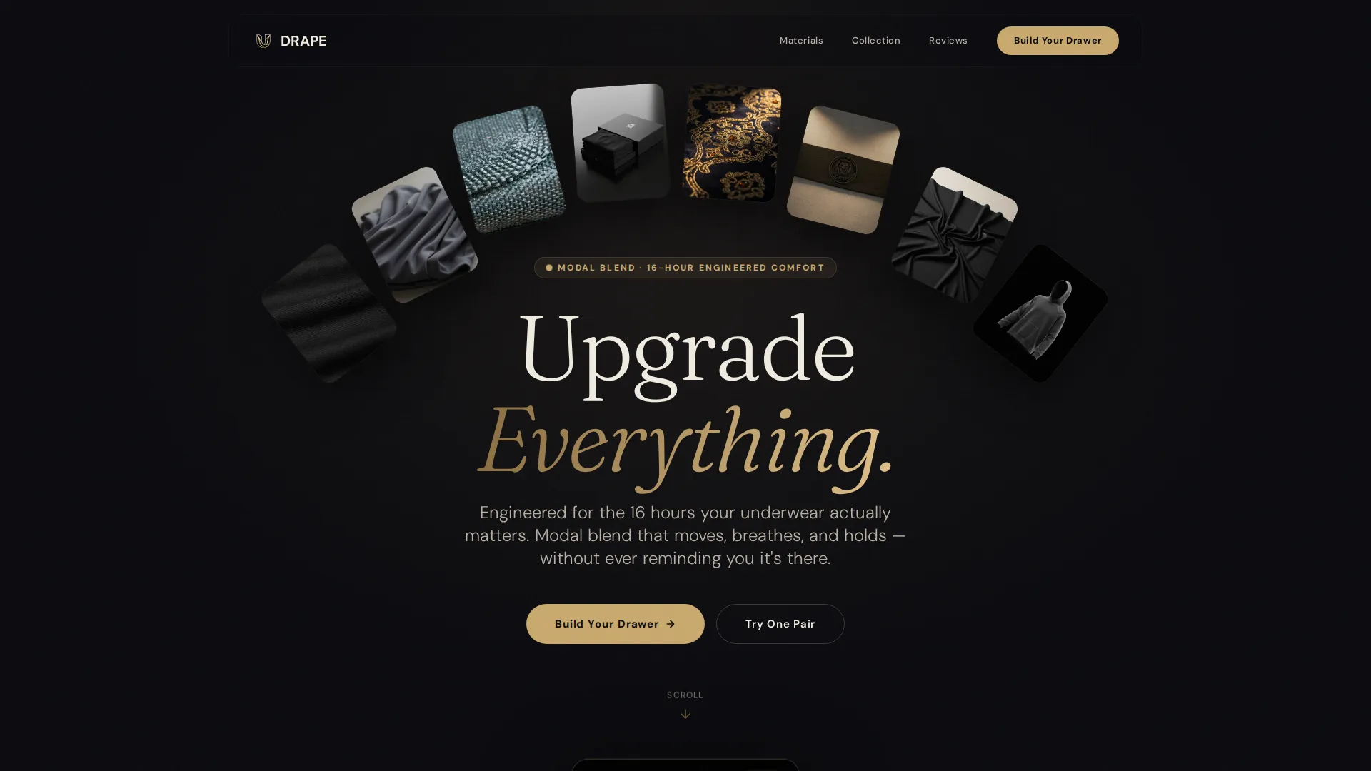 Men's Underwear Gallery & Detail Landing Page Template