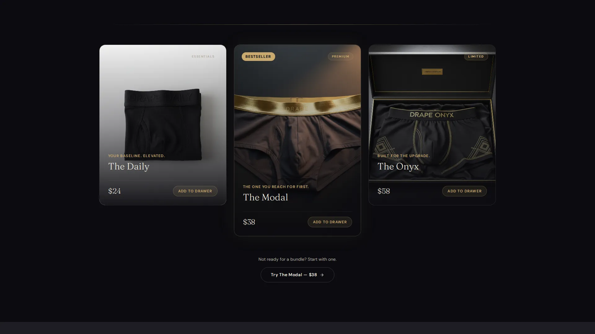 Men's Underwear Gallery & Detail Landing Page Template