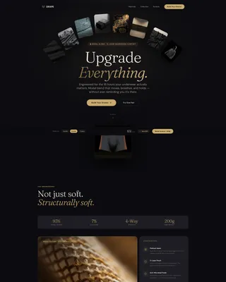 Men's Underwear Gallery & Detail Landing Page Template