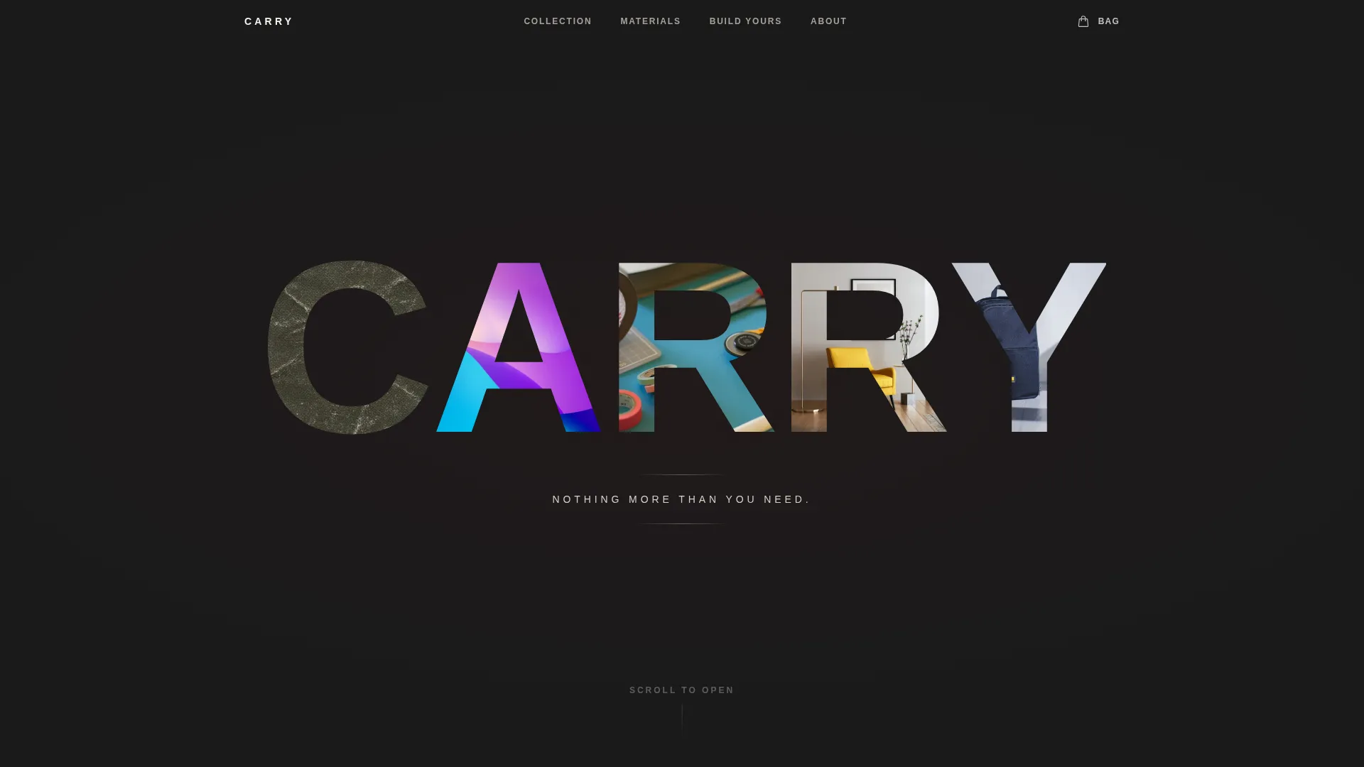 Brutalist Bag Landing Page Template