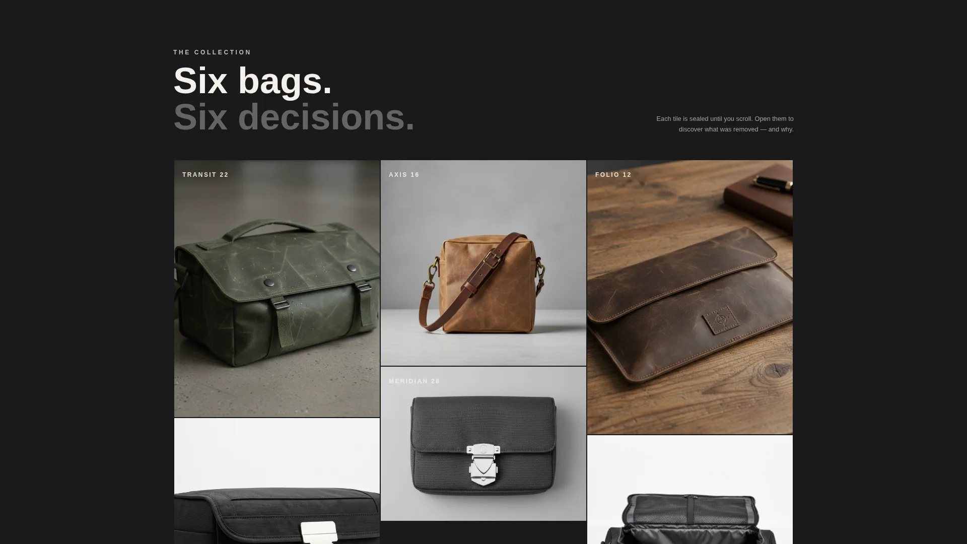 Brutalist Bag Landing Page Template