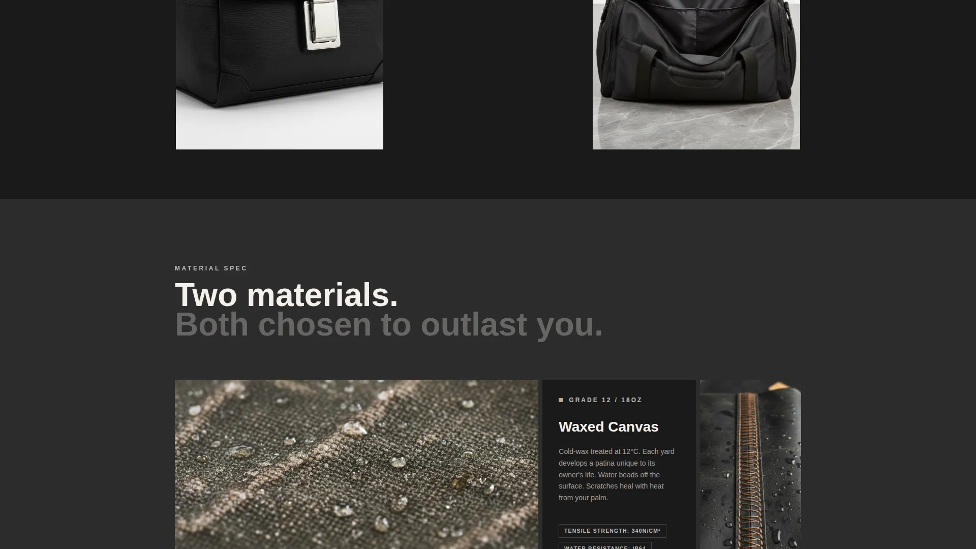 Brutalist Bag Landing Page Template