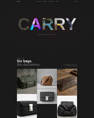 Brutalist Bag Landing Page Template