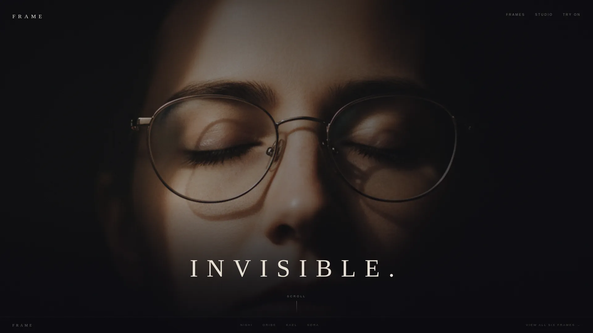 Minimalist Eyewear Landing Page Template