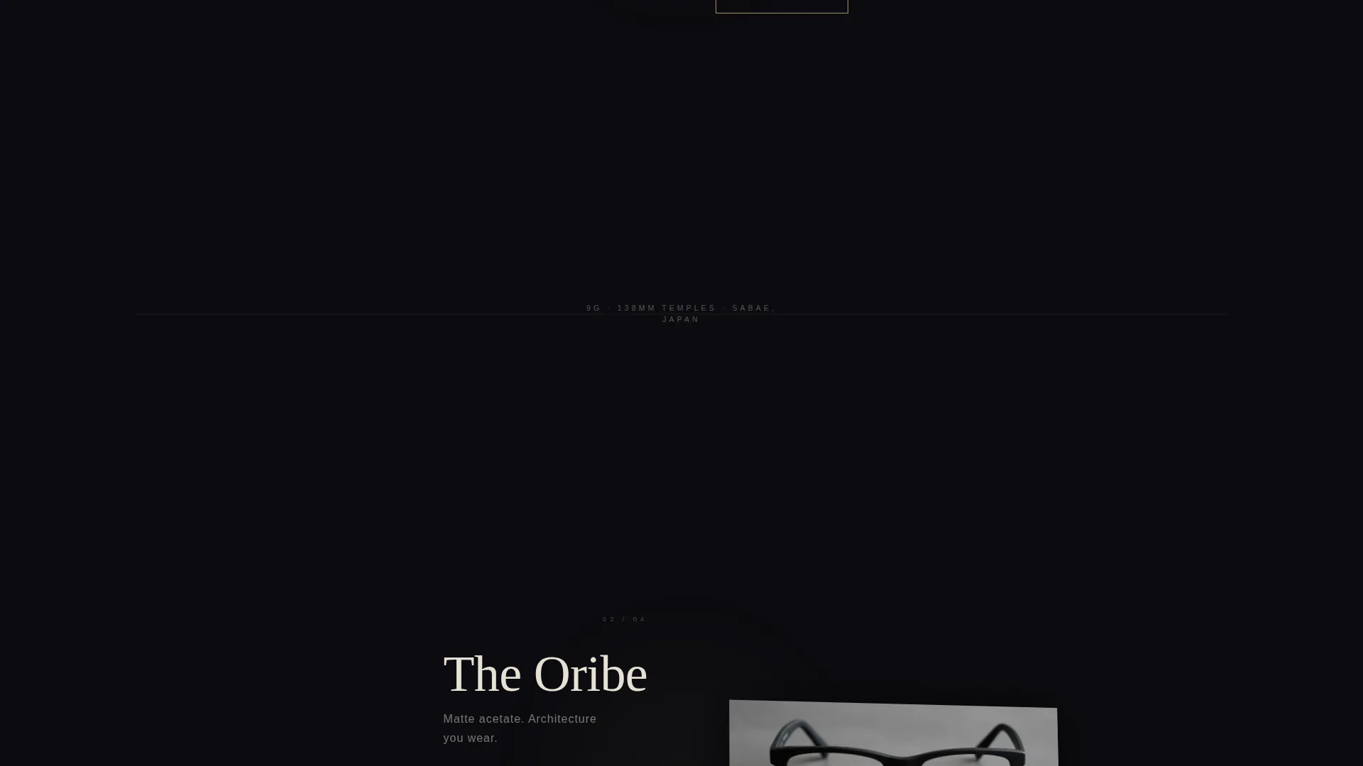 Minimalist Eyewear Landing Page Template