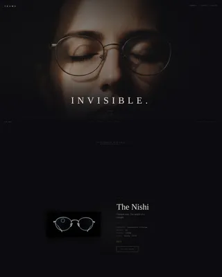 Minimalist Eyewear Landing Page Template