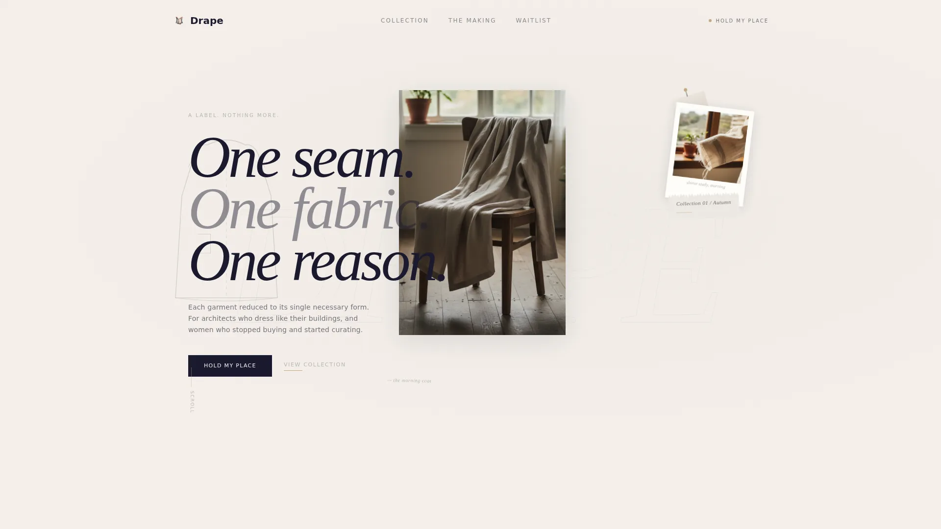 Minimalist Fashion Landing Page Template