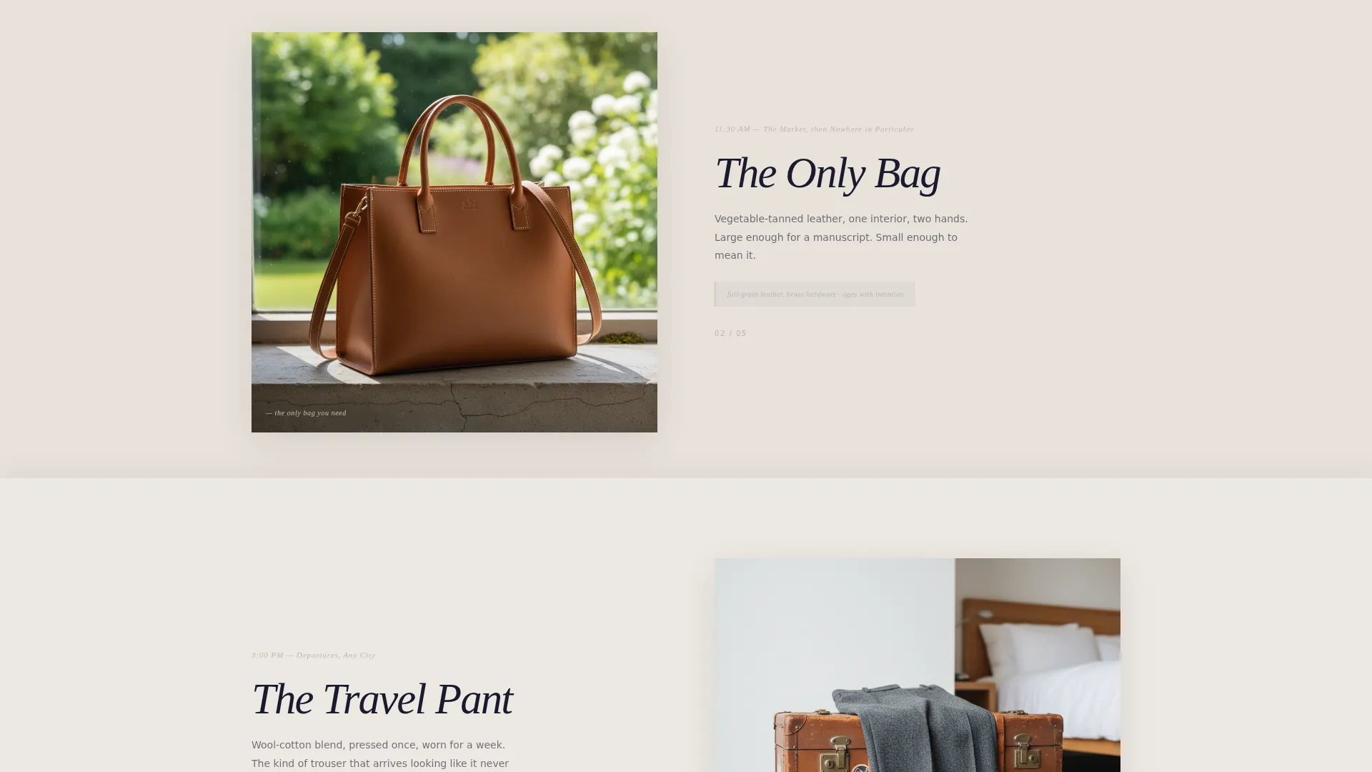 Minimalist Fashion Landing Page Template