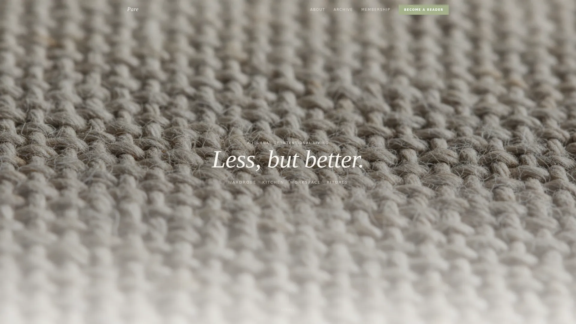 Minimalist Lifestyle Blog Landing Page Template