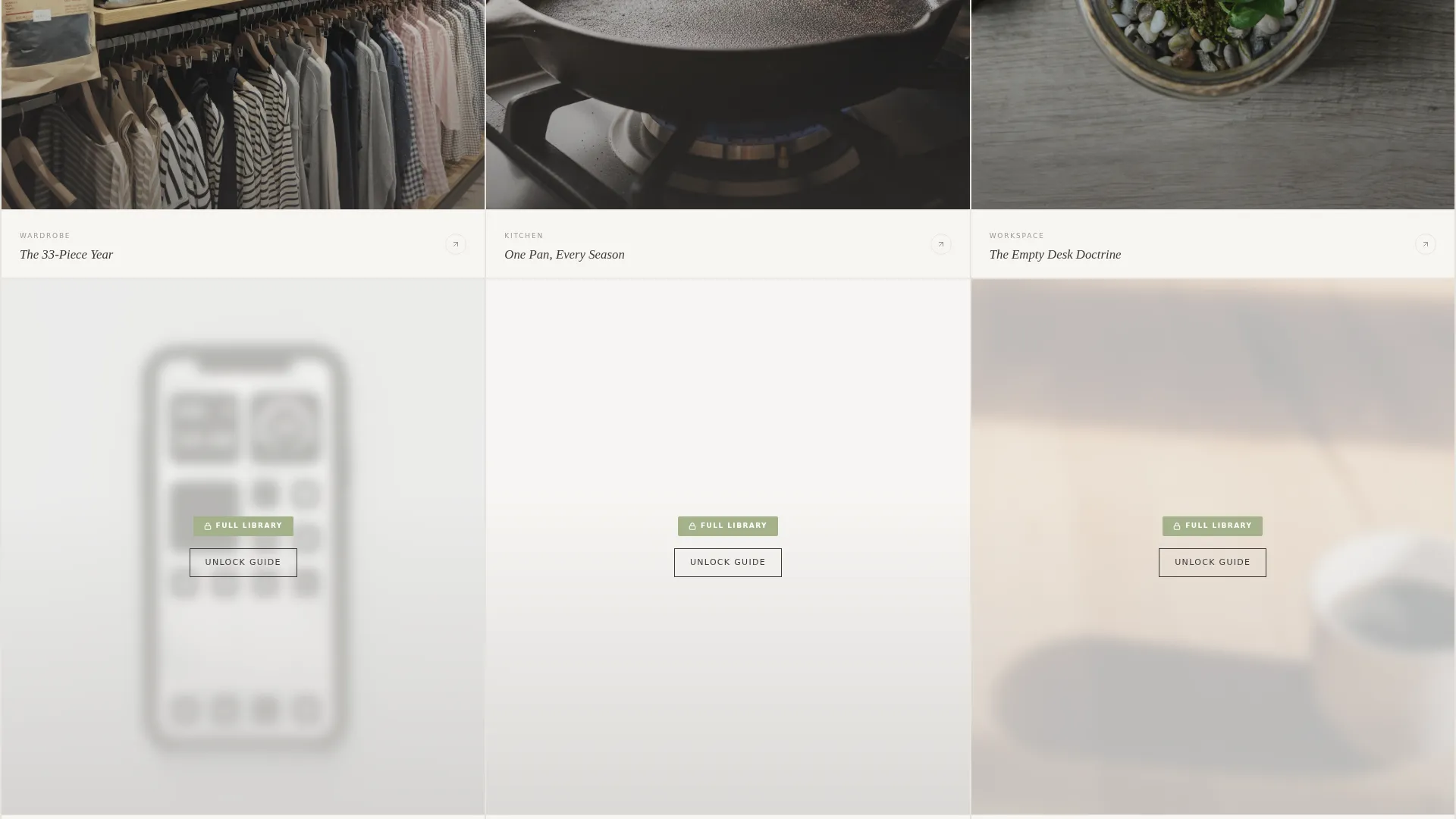 Minimalist Lifestyle Blog Landing Page Template