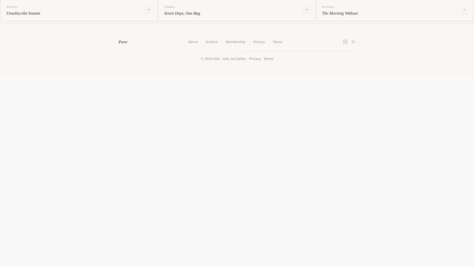 Minimalist Lifestyle Blog Landing Page Template