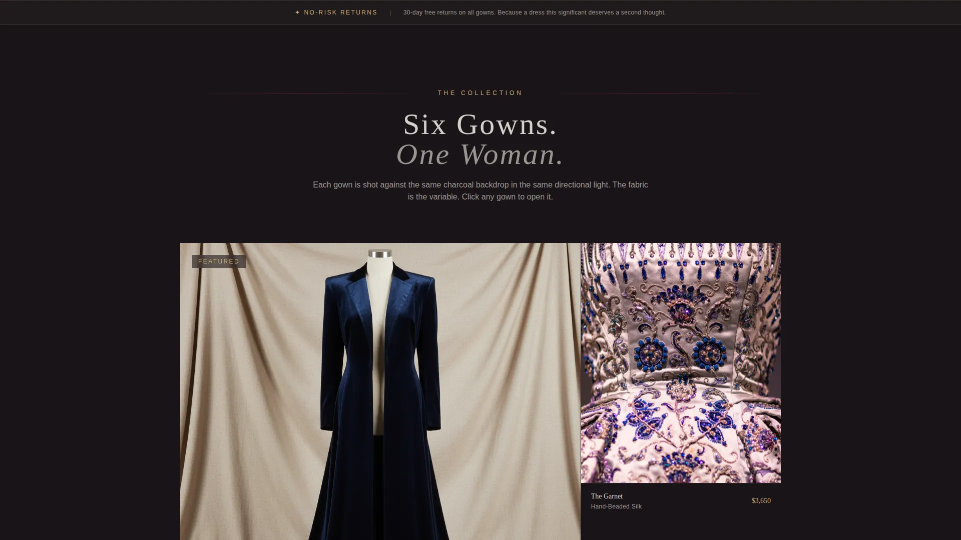 Mother-of-the-Bride Gown Landing Page Template