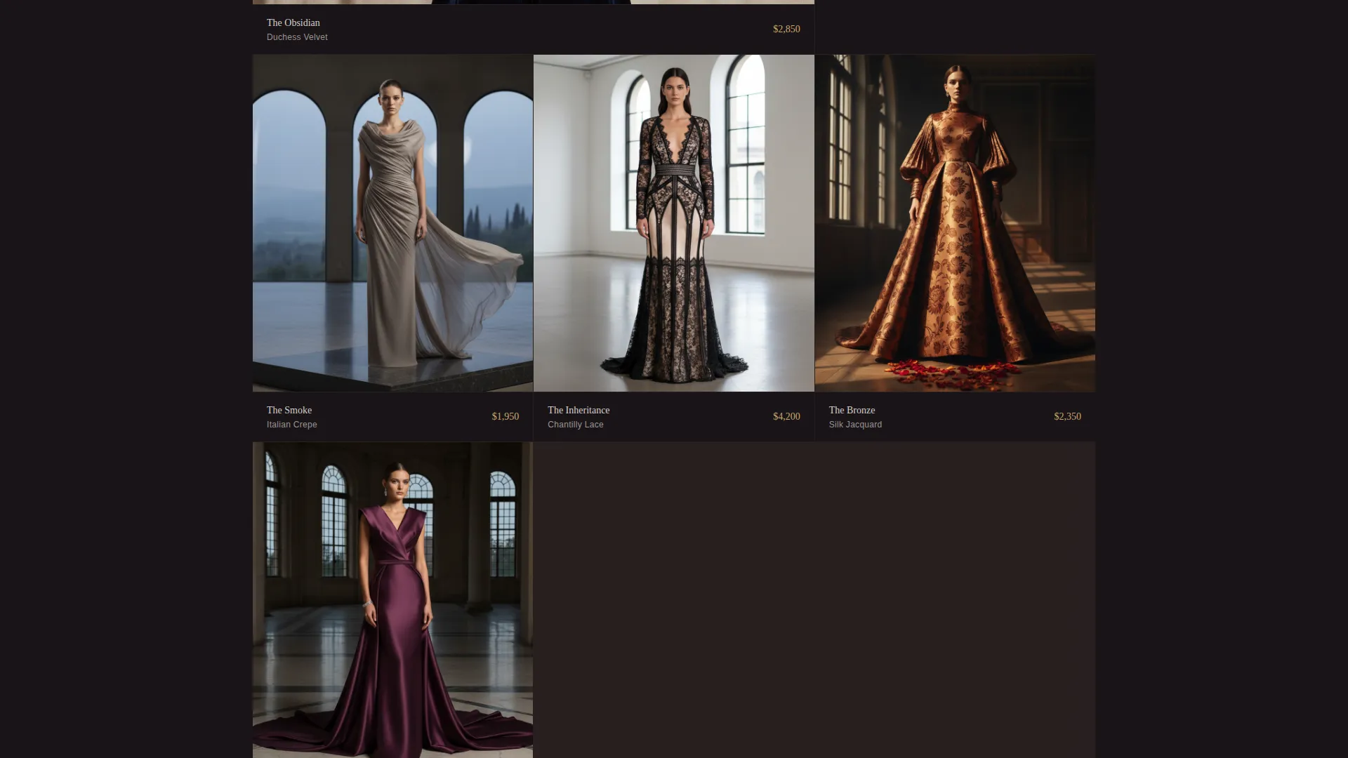 Mother-of-the-Bride Gown Landing Page Template