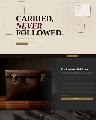 Bold Brutalist Leather Goods Landing Page Template