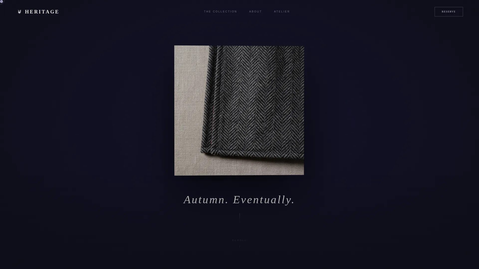 Old Money Clothing Brand Landing Page Template