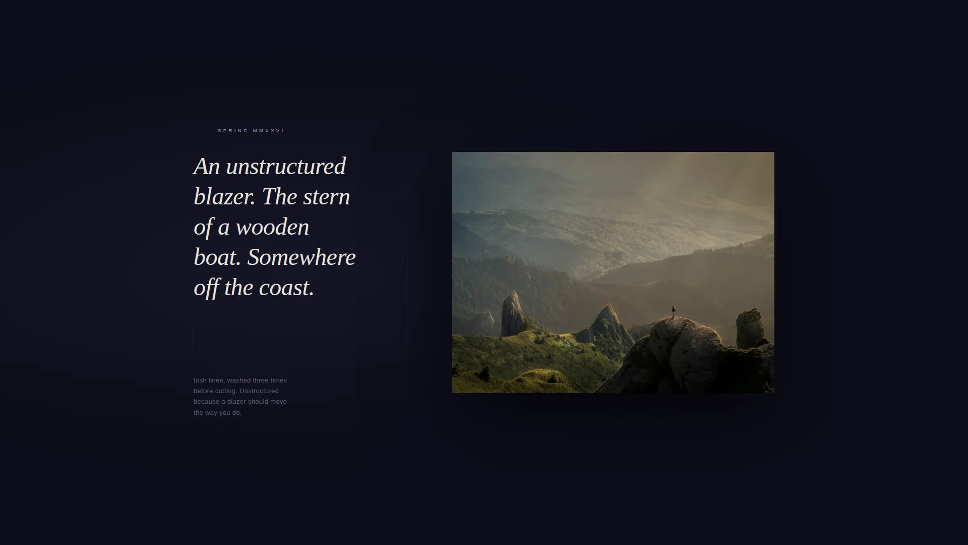 Old Money Clothing Brand Landing Page Template