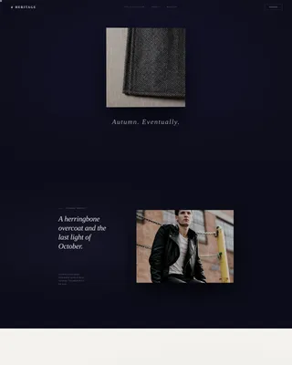 Old Money Clothing Brand Landing Page Template