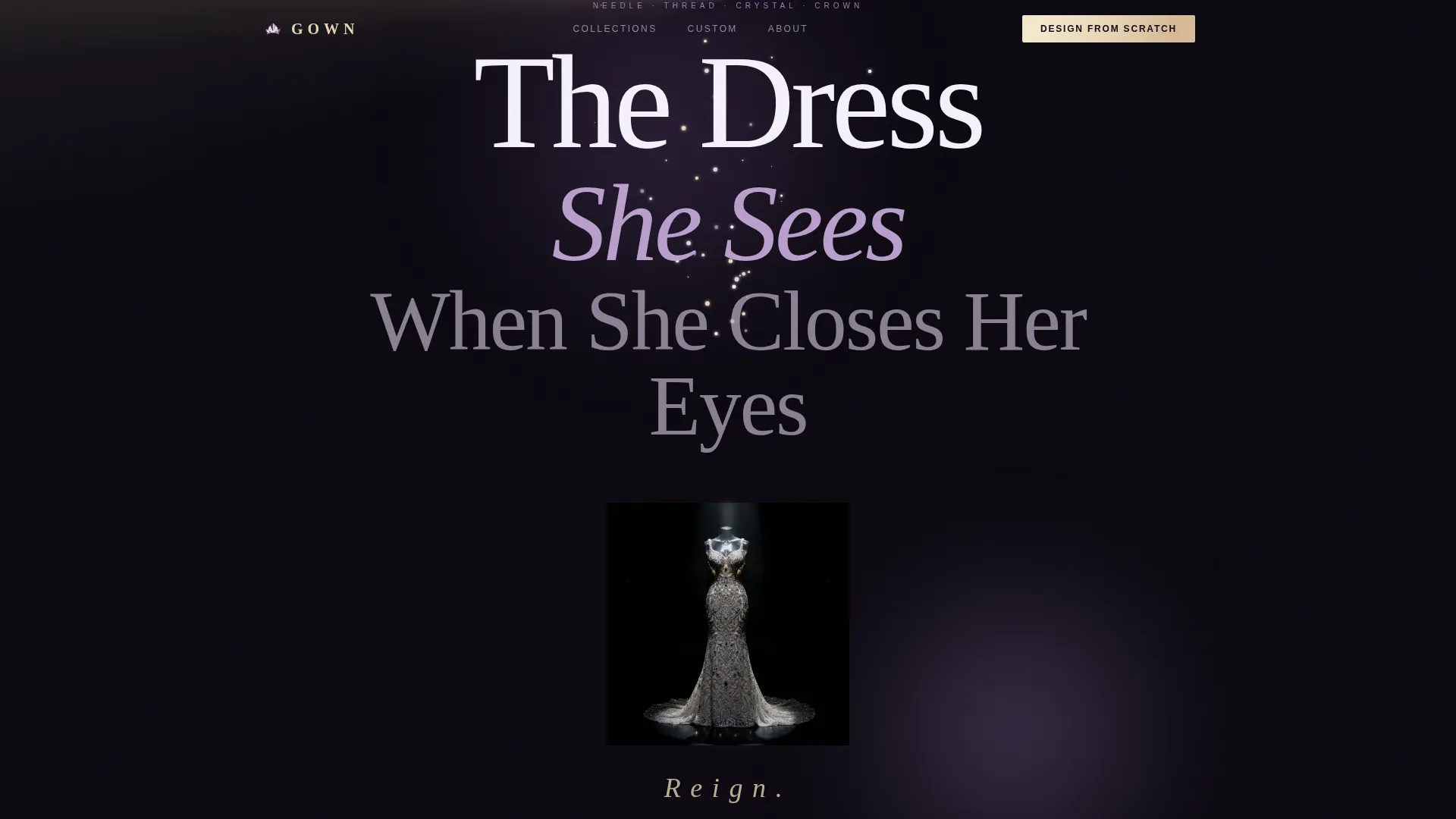 Exclusive Pageant Dress Designer Landing Page Template