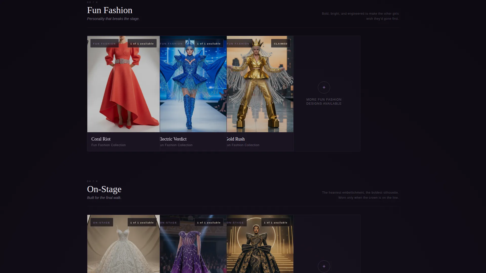 Exclusive Pageant Dress Designer Landing Page Template