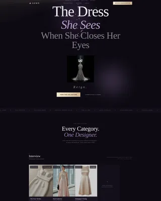 Exclusive Pageant Dress Designer Landing Page Template