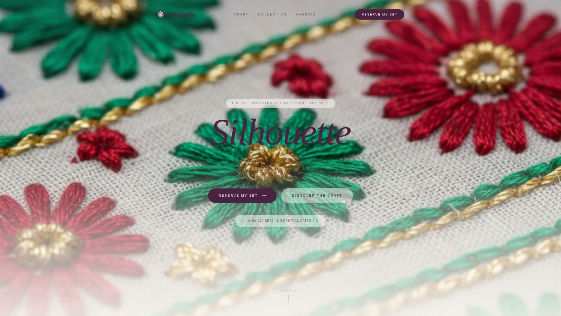 Elegant Shalwar Kameez Waitlist Landing Page Template