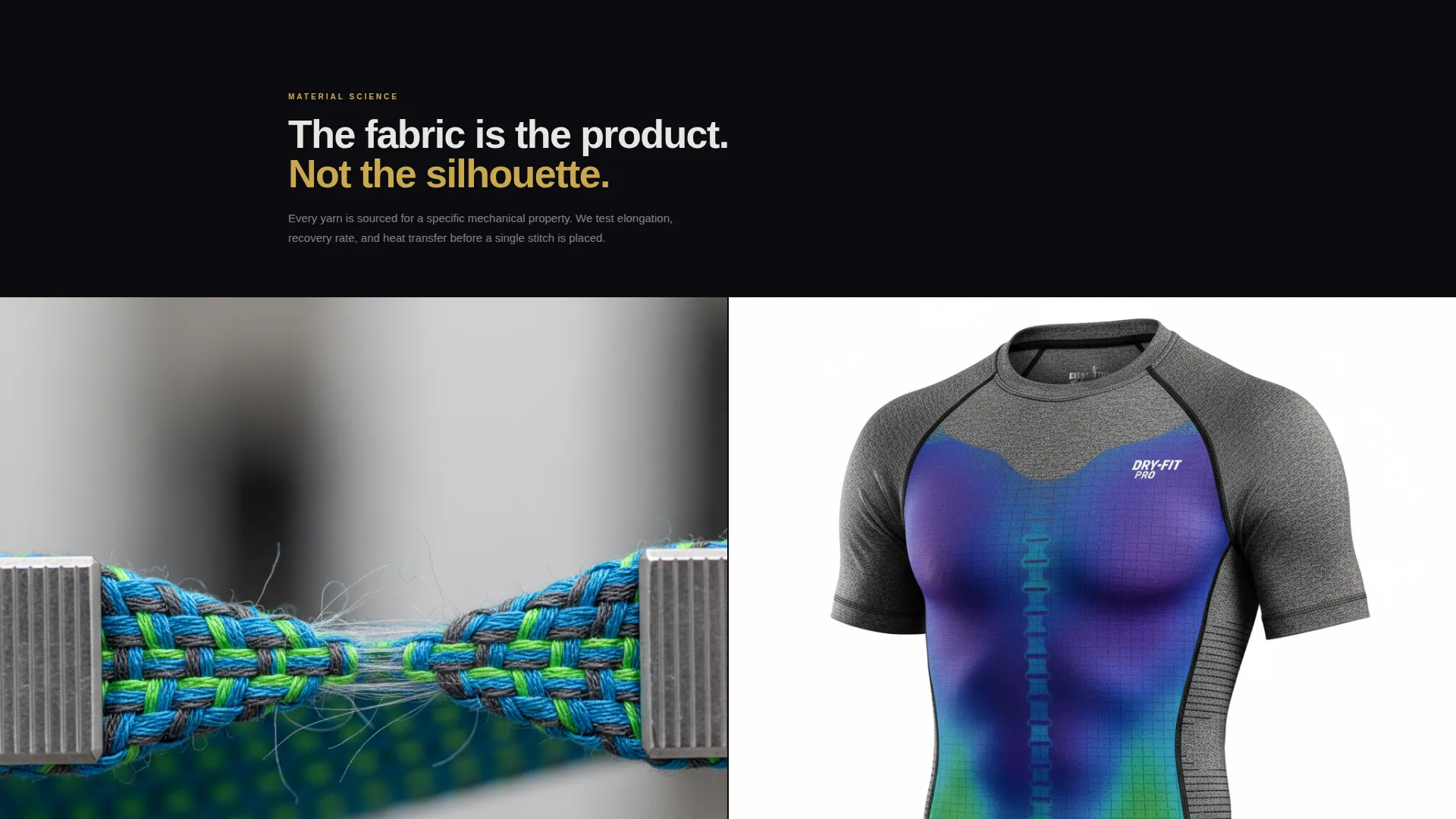 Obsidian Performance Sportswear Landing Page Template